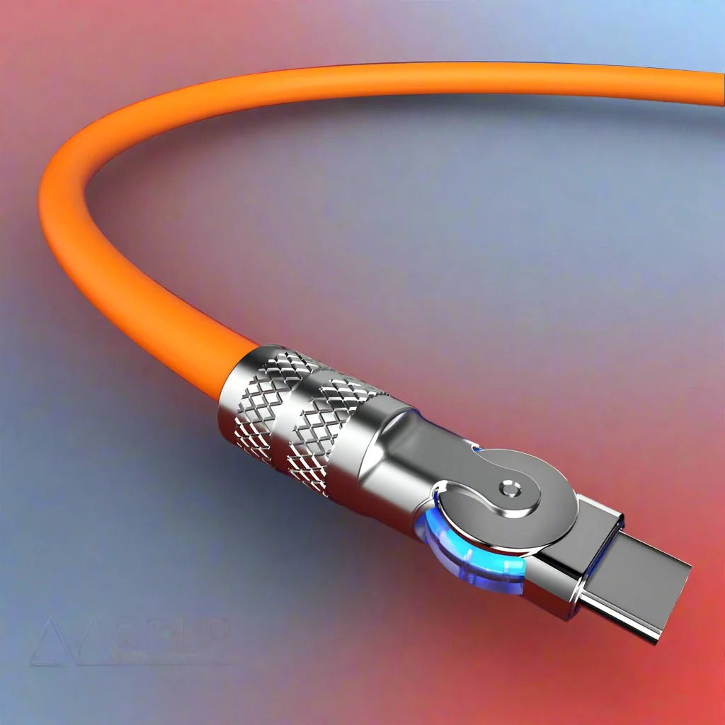 Rotating 120W Fast-Charge USB Cable