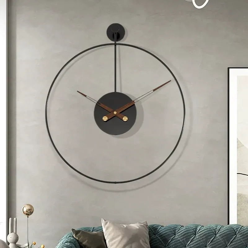 Large Silent Wall Clock – Classic Design with Pendulum