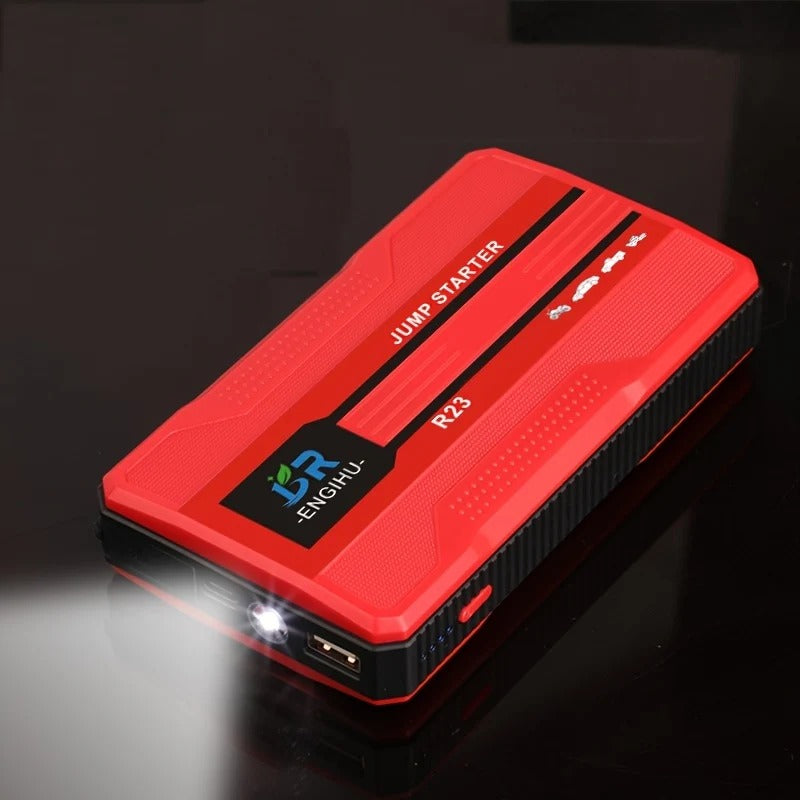 Portable Car Jump Starter with LED Flashlight and USB-C Power Bank