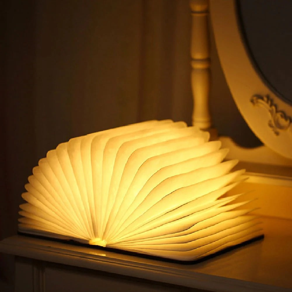 Foldable Wooden Rechargeable Book Light
