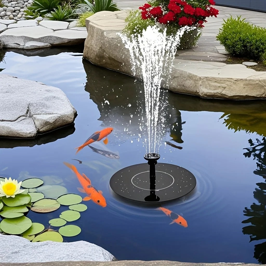 Solar-Powered Floating Fountain with 6 Spray Nozzles