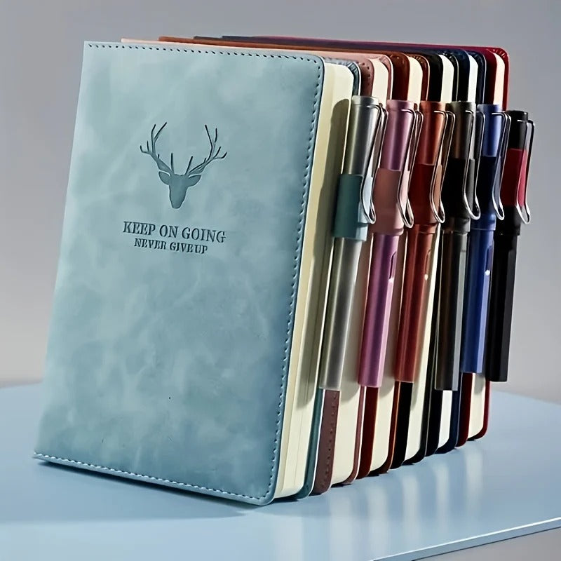 360-Page Faux Leather Notebook with Bookmark