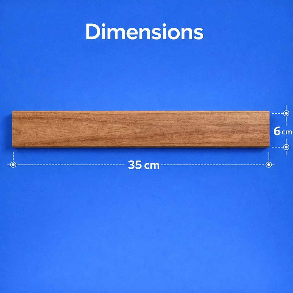 Wooden Magnetic Knife Strip