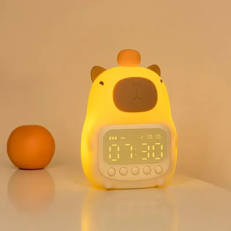 Digital Capybara Alarm Clock with Night Light