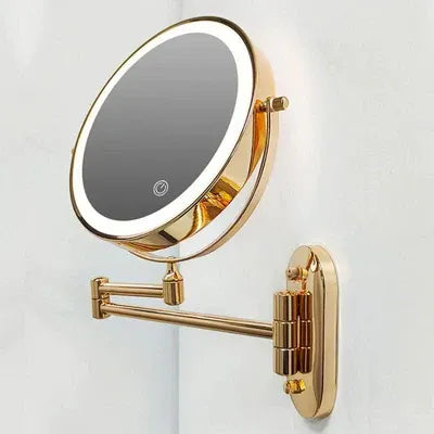 Wall-Mounted Magnifying LED Makeup Mirror