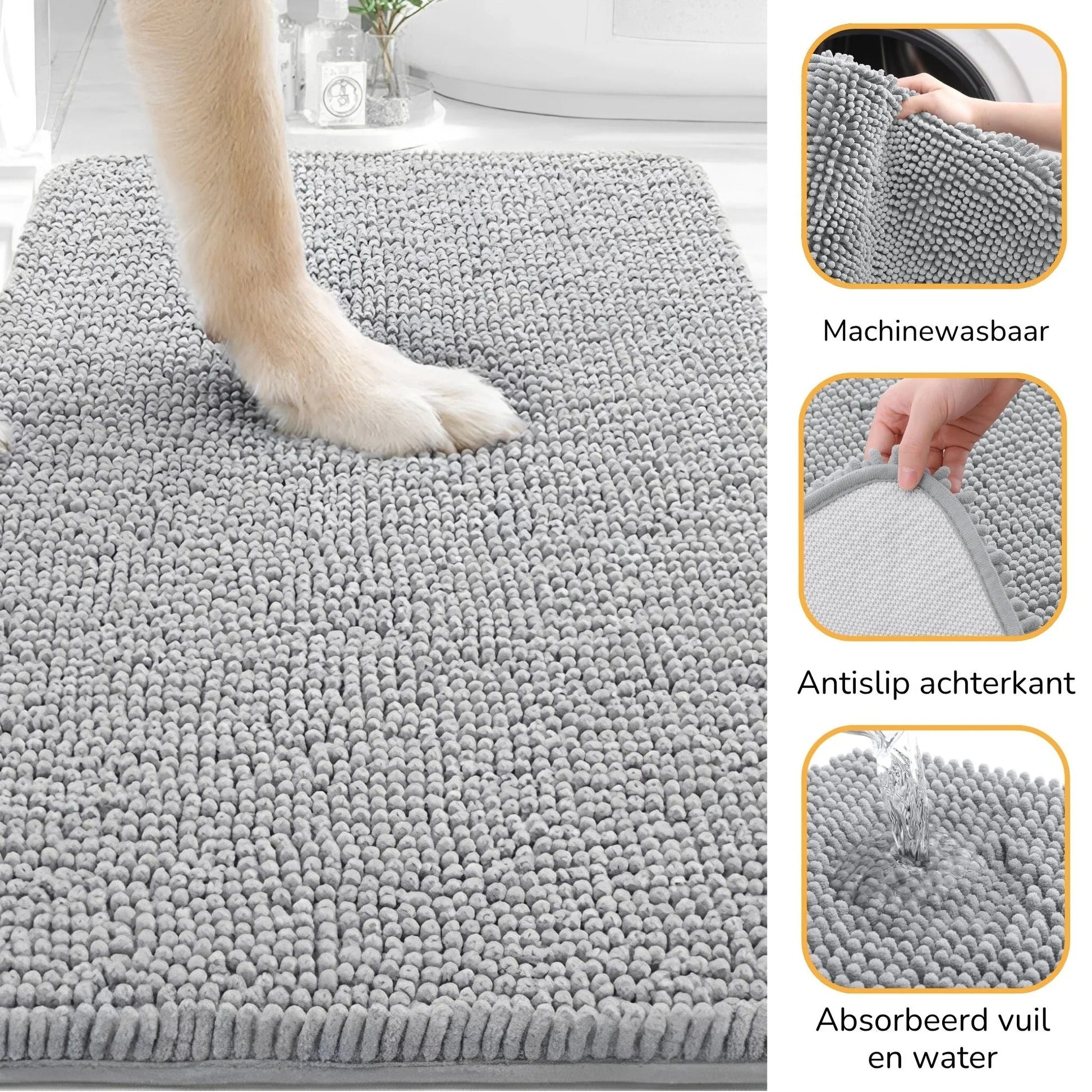 Absorbent Non-Slip Dog Doormat