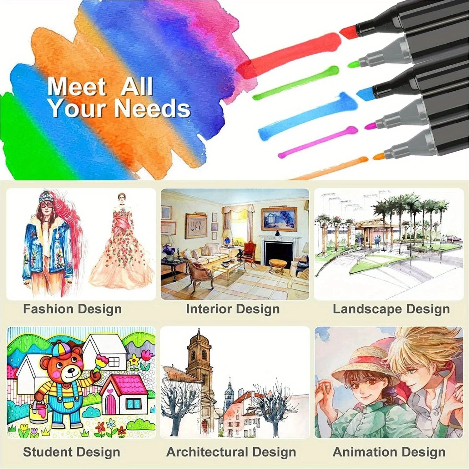 Double-Sided Sketch Marker Set