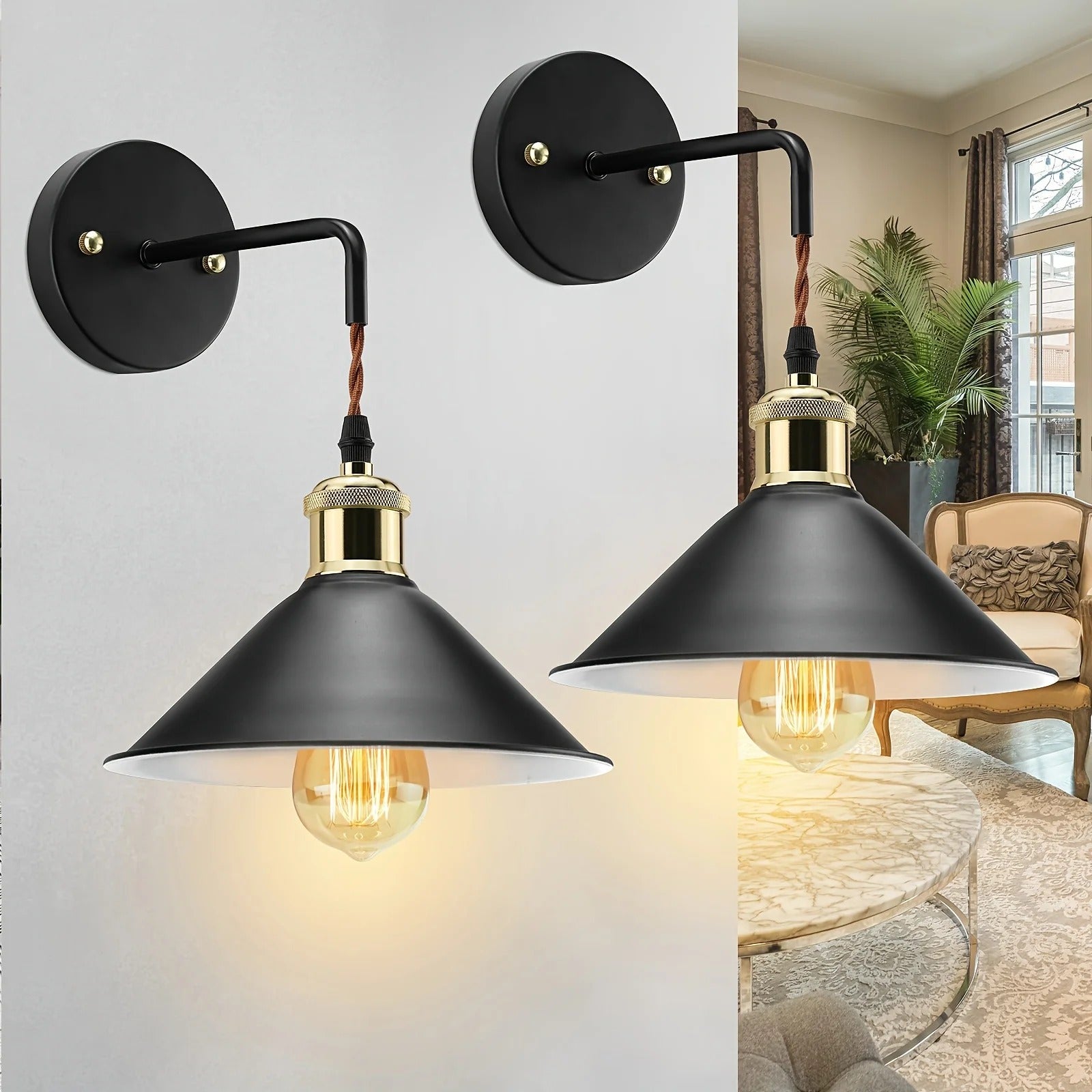 Modern Metal Wall Sconce Industrial Oil-Rubbed Wall Light Fixture