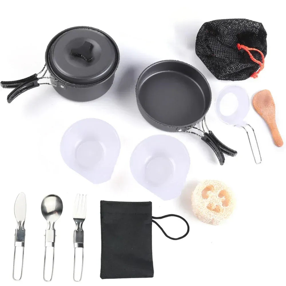 1.8L Mini Camping Cook Set with Nested Storage