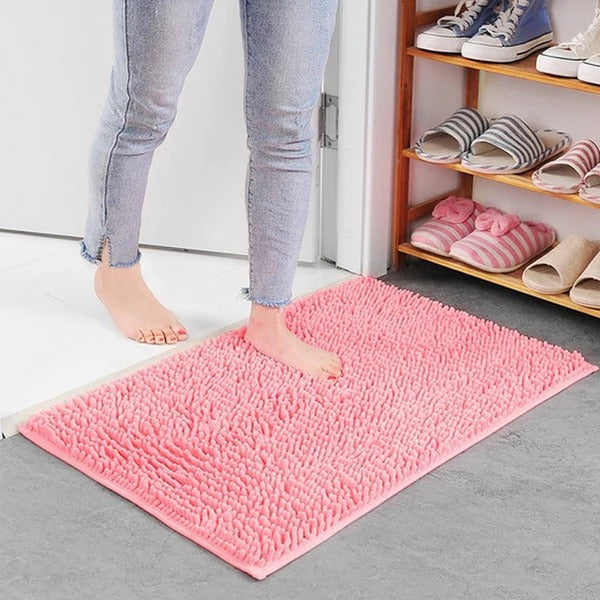 Soft Chenille Bath Mat with Memory Foam