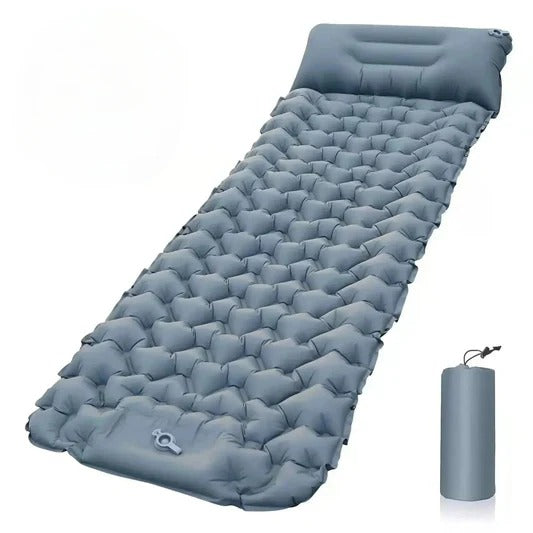 Inflatable Sleeping Mat with Built-In Foot Pump