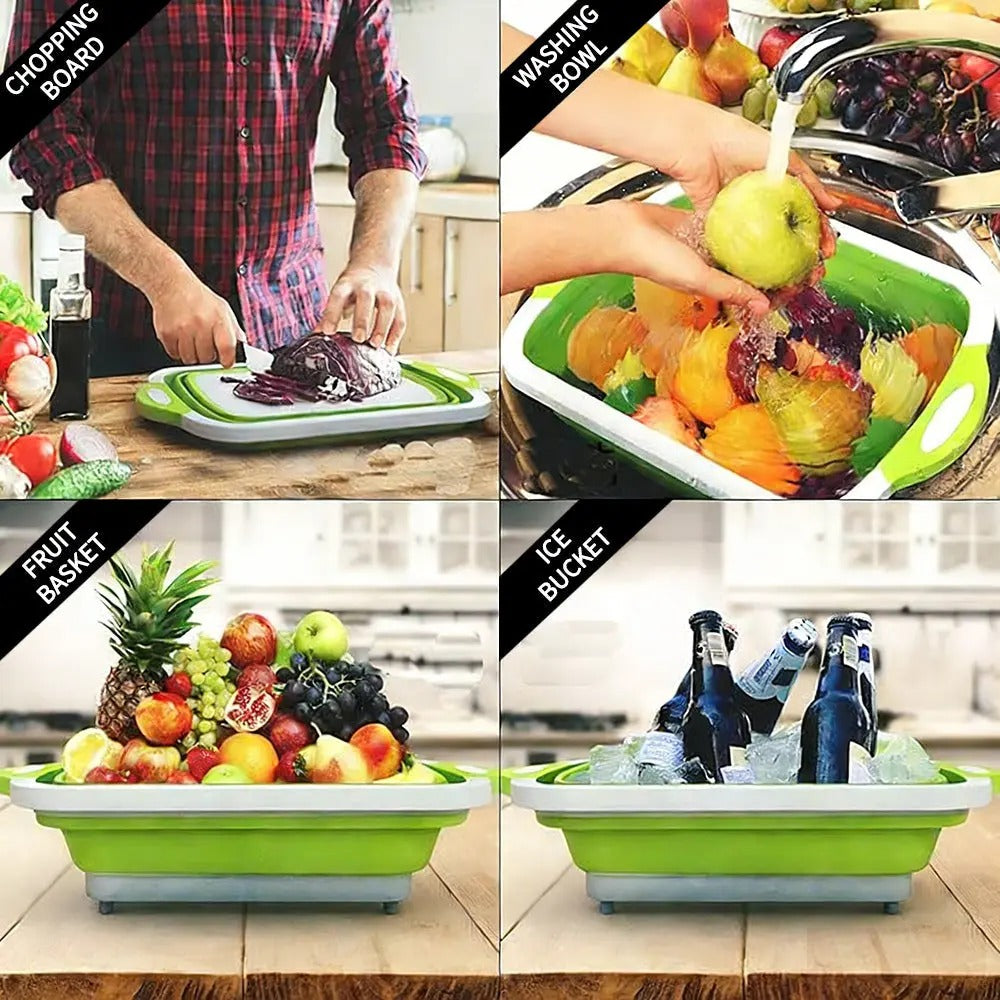 Foldable Washing-Up Bowl with Drain Plug