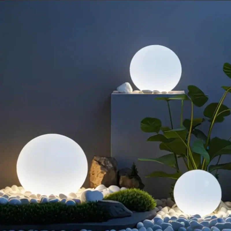 Spherical LED Outdoor Garden Lamp with 16 Colours and Remote