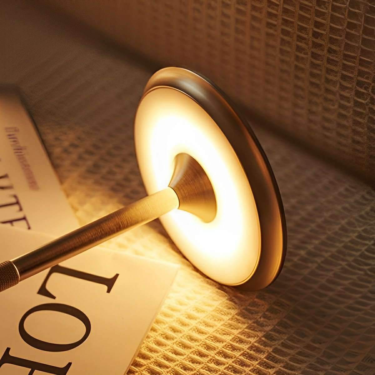 LED Table Lamp Aluminum & Acrylic Dimmable · USB-C Rechargeable