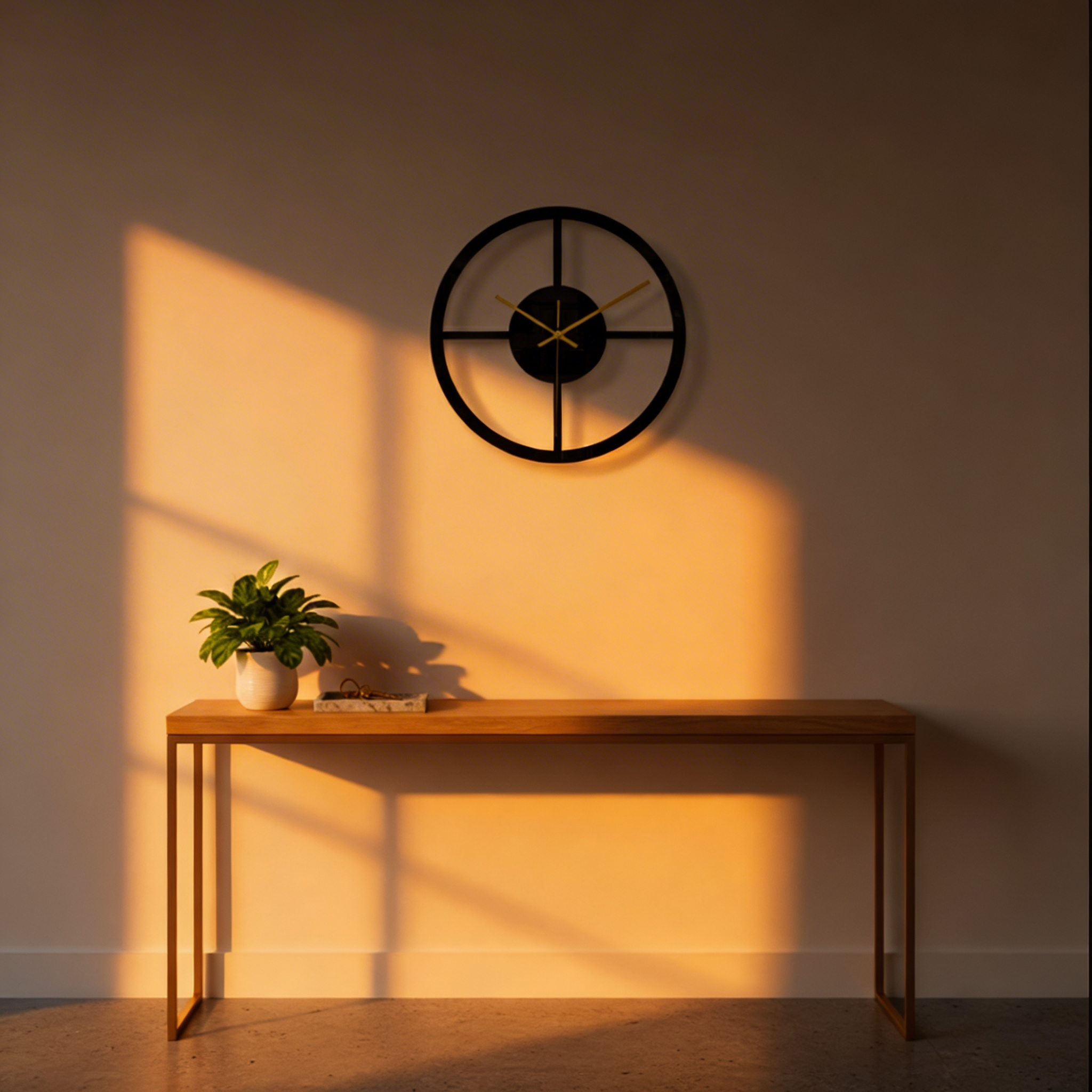 Large Silent Wall Clock – Classic Design with Pendulum