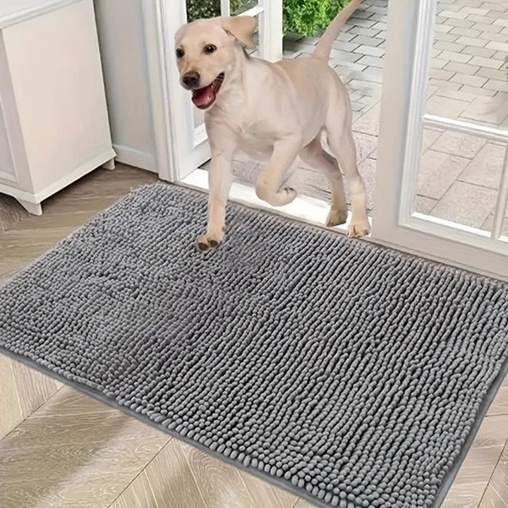 Non-Slip Chenille Dog Door Mat, Fast-Drying & Washable
