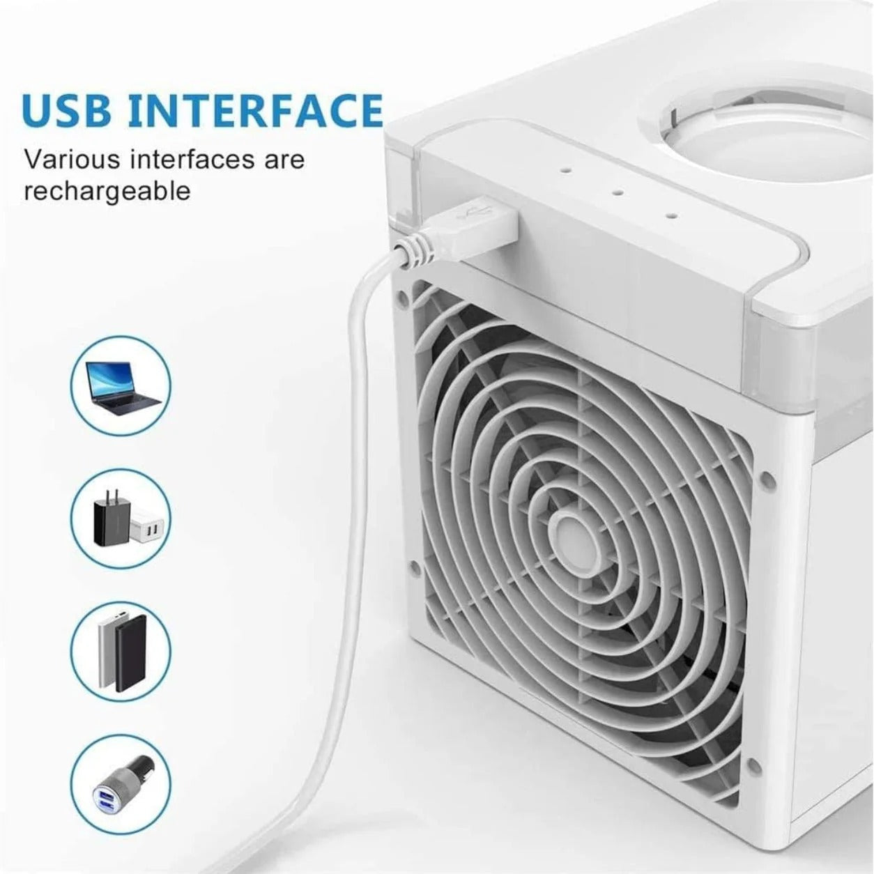 Portable Evaporative Air Cooler & Humidifying Fan for Any Room