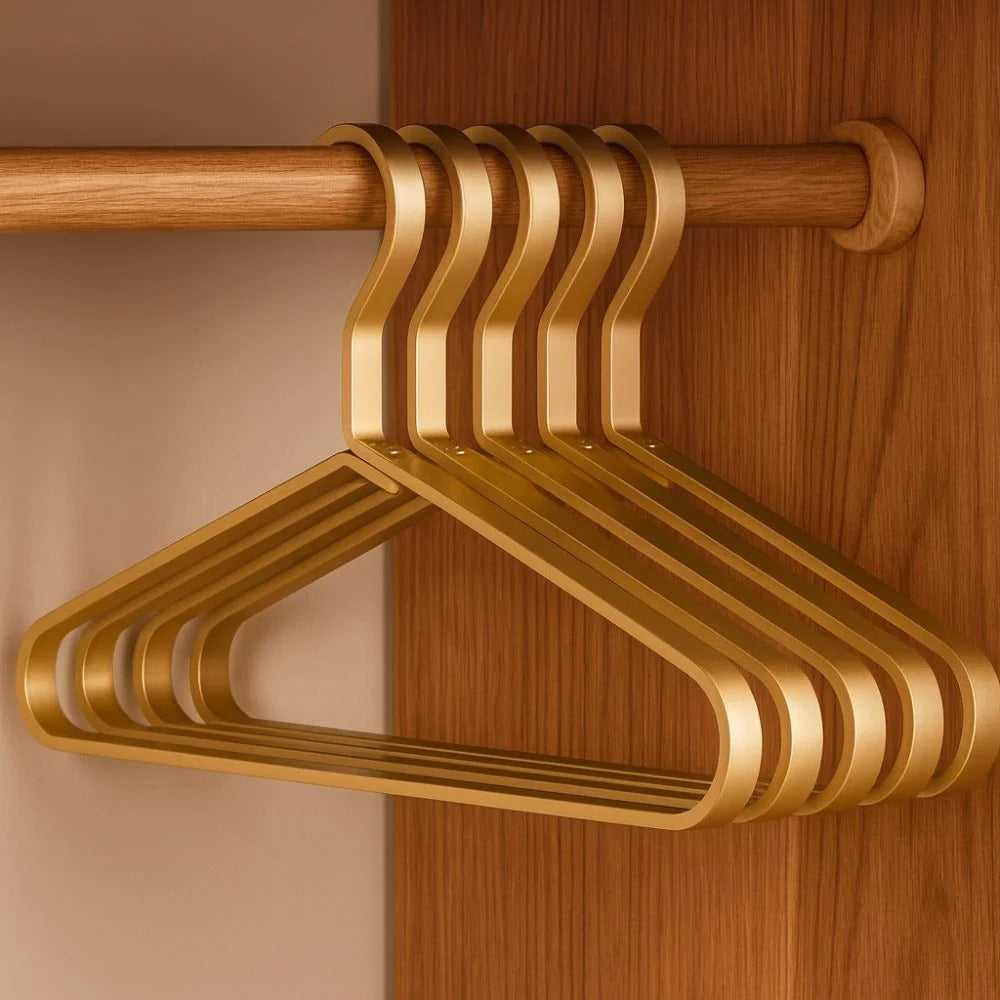 Quenva – Slimline Aluminum Clothes Hangers (Set of 5)