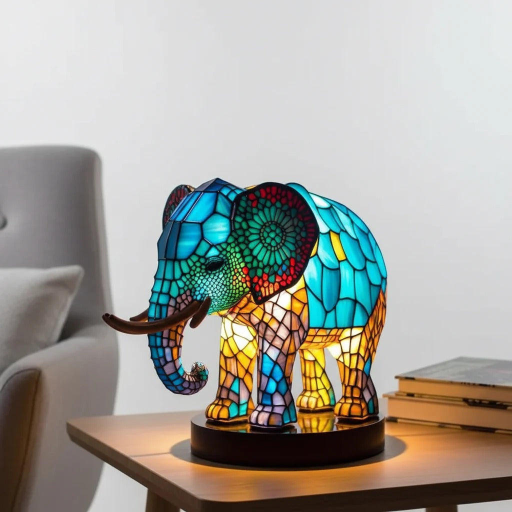 Stained Glass Animal Table Lamp