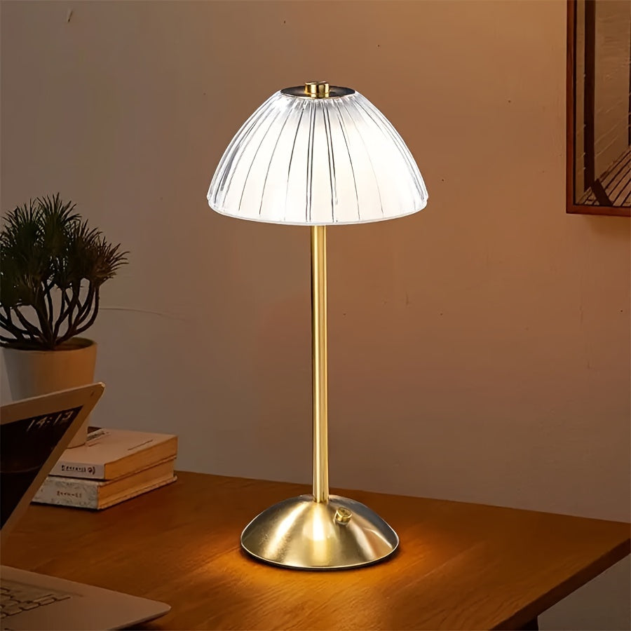 Dimbare Led Tafellamp Met Kristalvorm Voor Warme Elegante Binnenverlichting