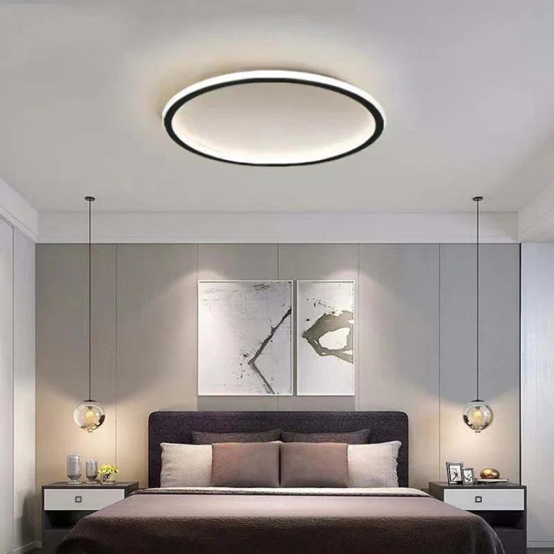 Modern Round LED Flush Mount Ceiling Light for Bedroom