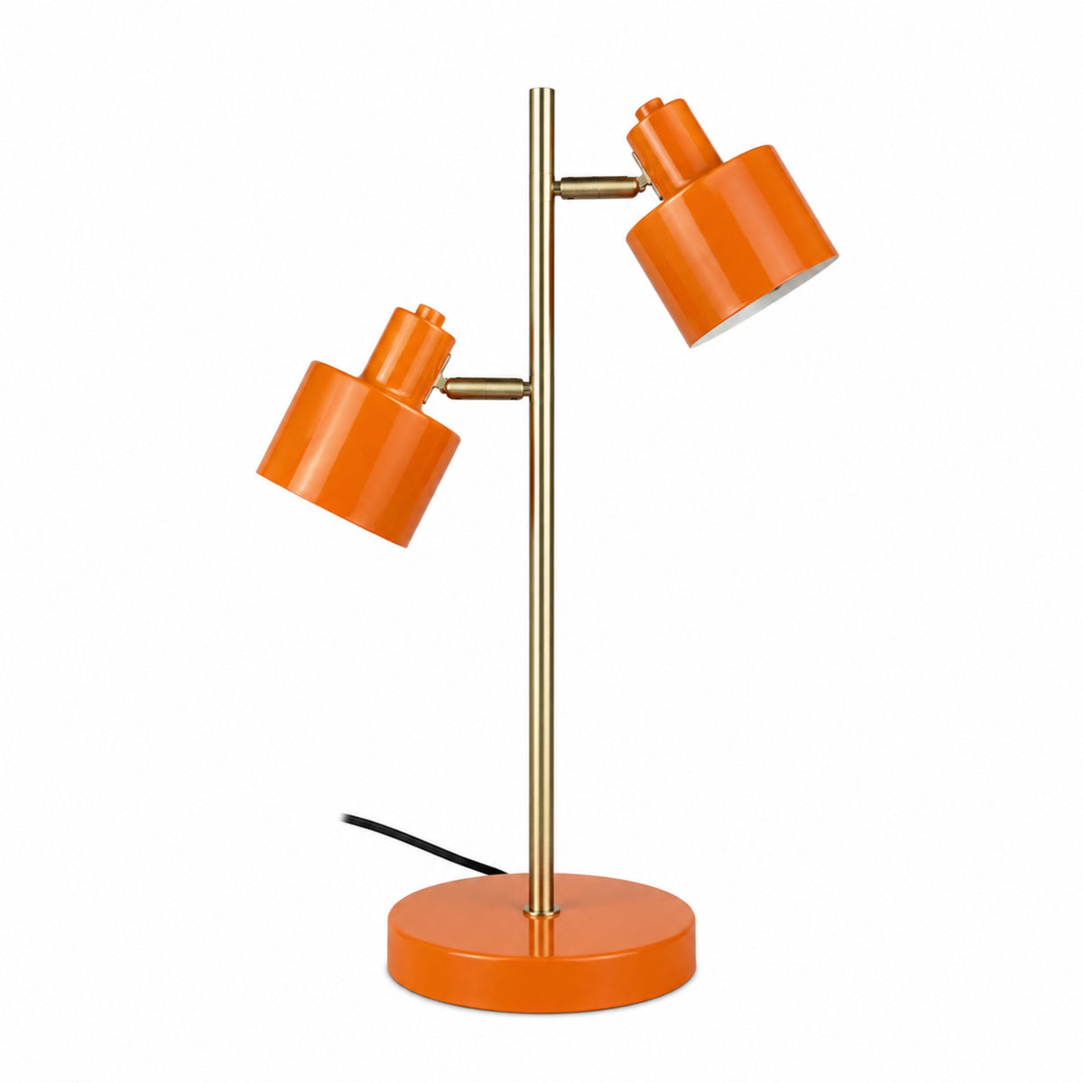 Ocean Tischleuchte 2 Schirme - Orange/Messing