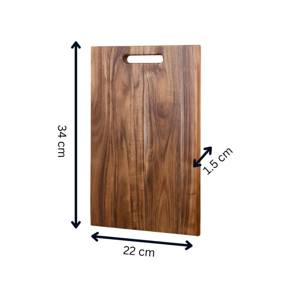 ECOSLICE - Sustainable Acacia Wood Cutting Board for Stylish and Safe Kitchen Work