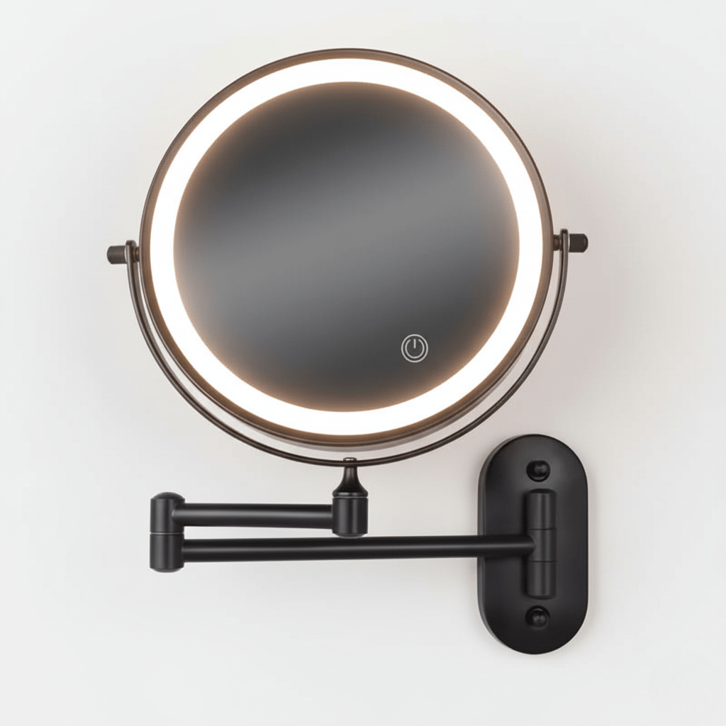 MAGNIFILUX – LED Magnifying Mirror with Adjustable Lighting and Rechargeable Battery