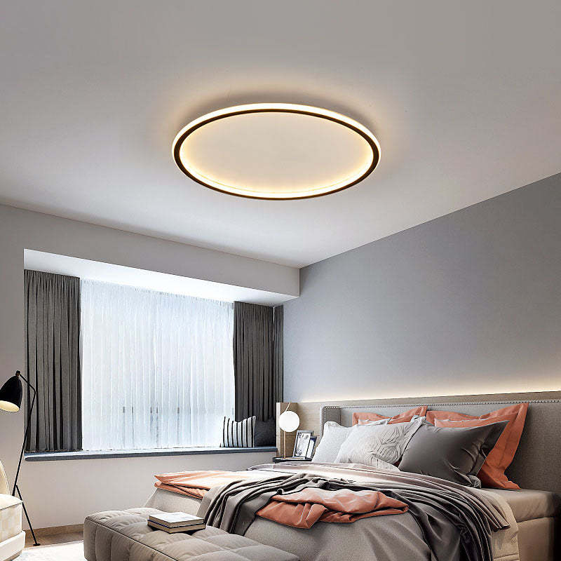 Modern Round LED Flush Mount Ceiling Light for Bedroom