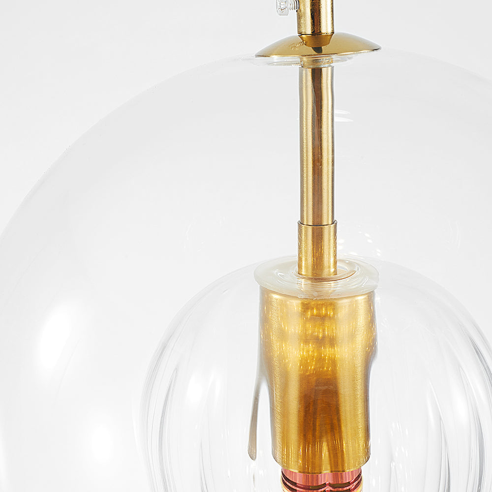 Maris Glass Globe Hanging Light — Clear & Amber