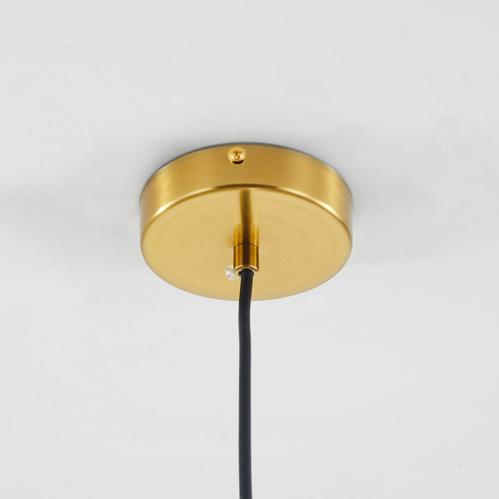 Maris Glass Globe Hanging Light — Clear & Amber