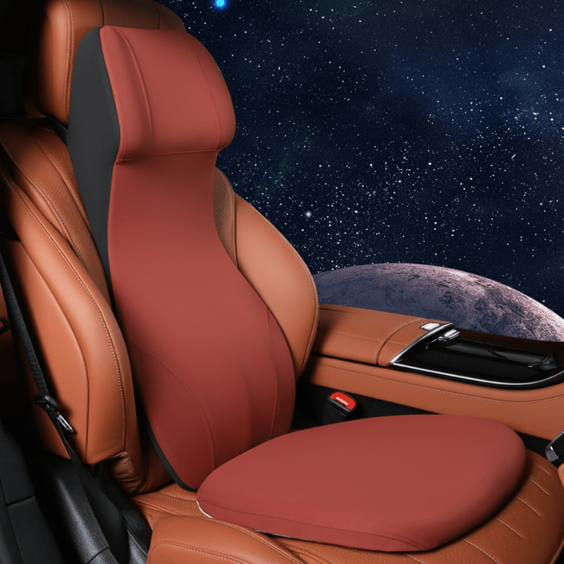 ERGOCARVE – Integrated Car Neck & Lumbar Support made of Memory Foam
