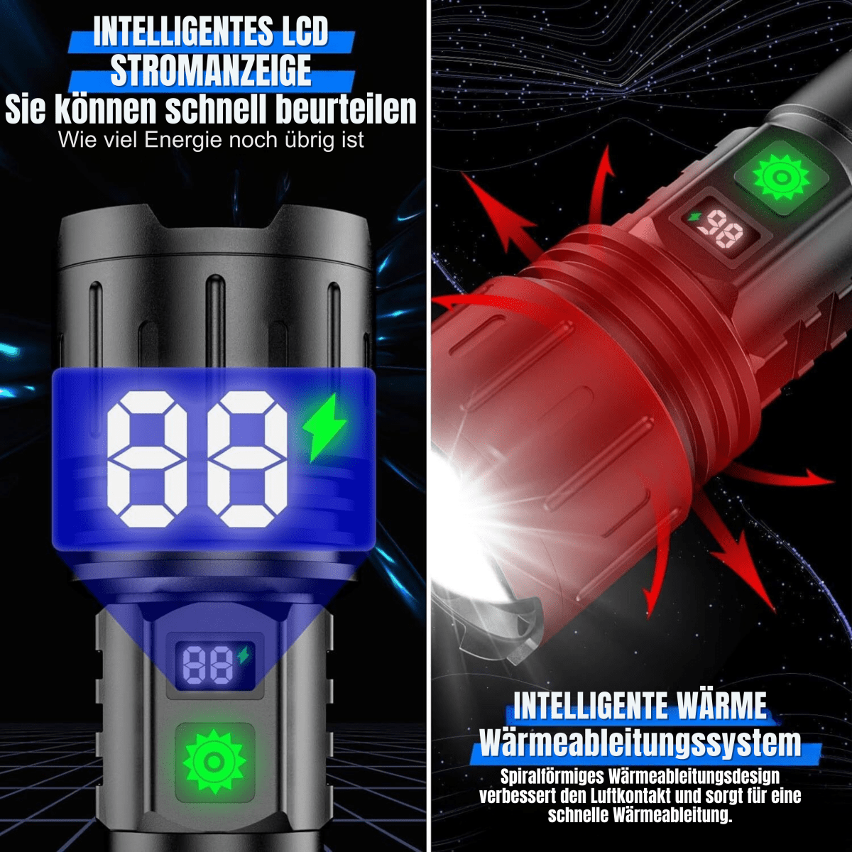 ULTRABEAM - LED Flashlight for Everyday Use and Outdoor Activities