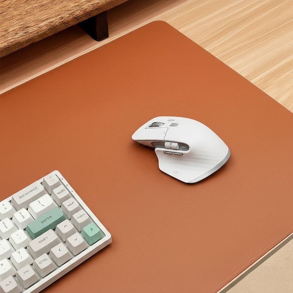DESKSHIELD – Premium PU leather desk pad for precise mouse control