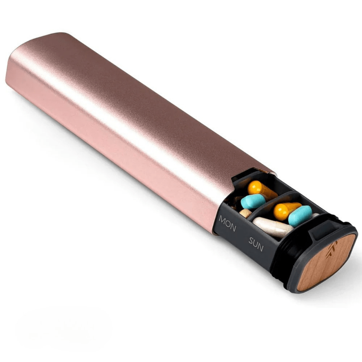 TRAVEMED – Travel-friendly pill organizer with 7 compartments