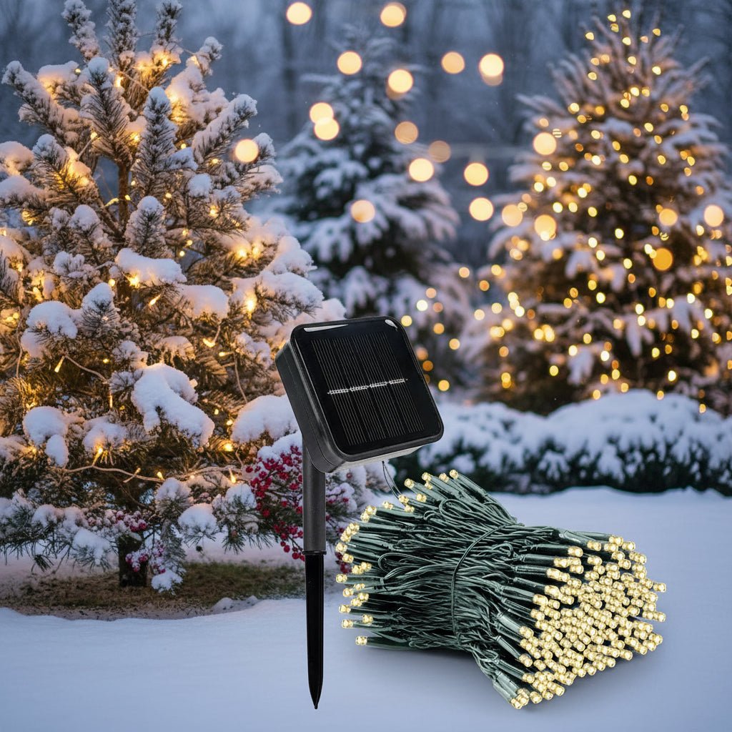 SOLARGLINT – Solar LED Garland with 300 Lights, 8 Modes, IP65 Weatherproof