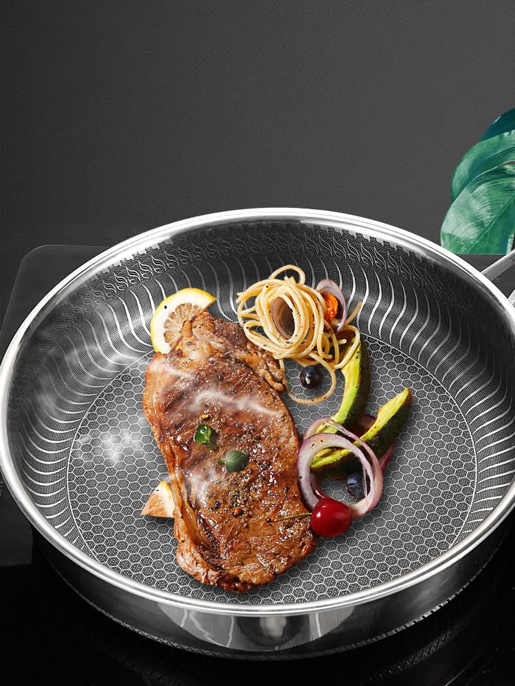 STEELCORE – Stainless Steel Frying Pan for Energy-Saving & Durable Cooking