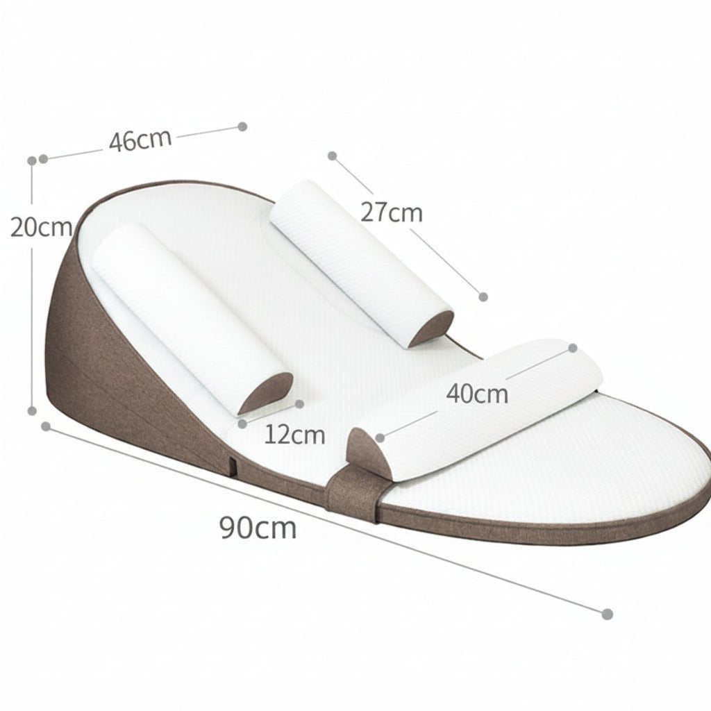 BABY DREAM SUPPORT - Side sleeper pillow with anti-reflux inclination for newborns