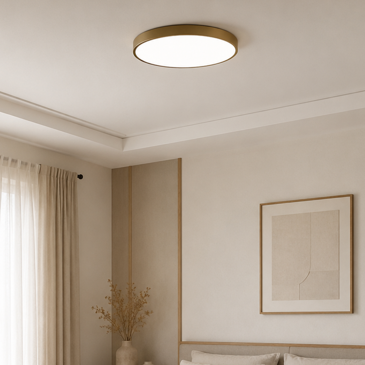 Goldene Kreis LED Deckenleuchte