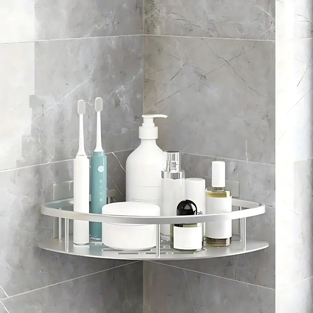 Aluma Curve Shower Caddy – No-Drill Aluminum Shelf