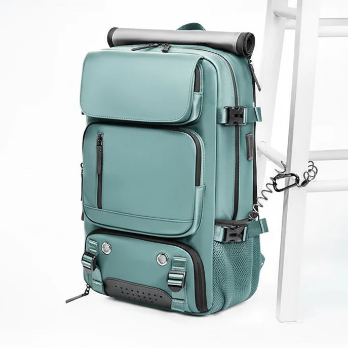 TRAVELMAX Pack - Large waterproof travel backpack with USB port