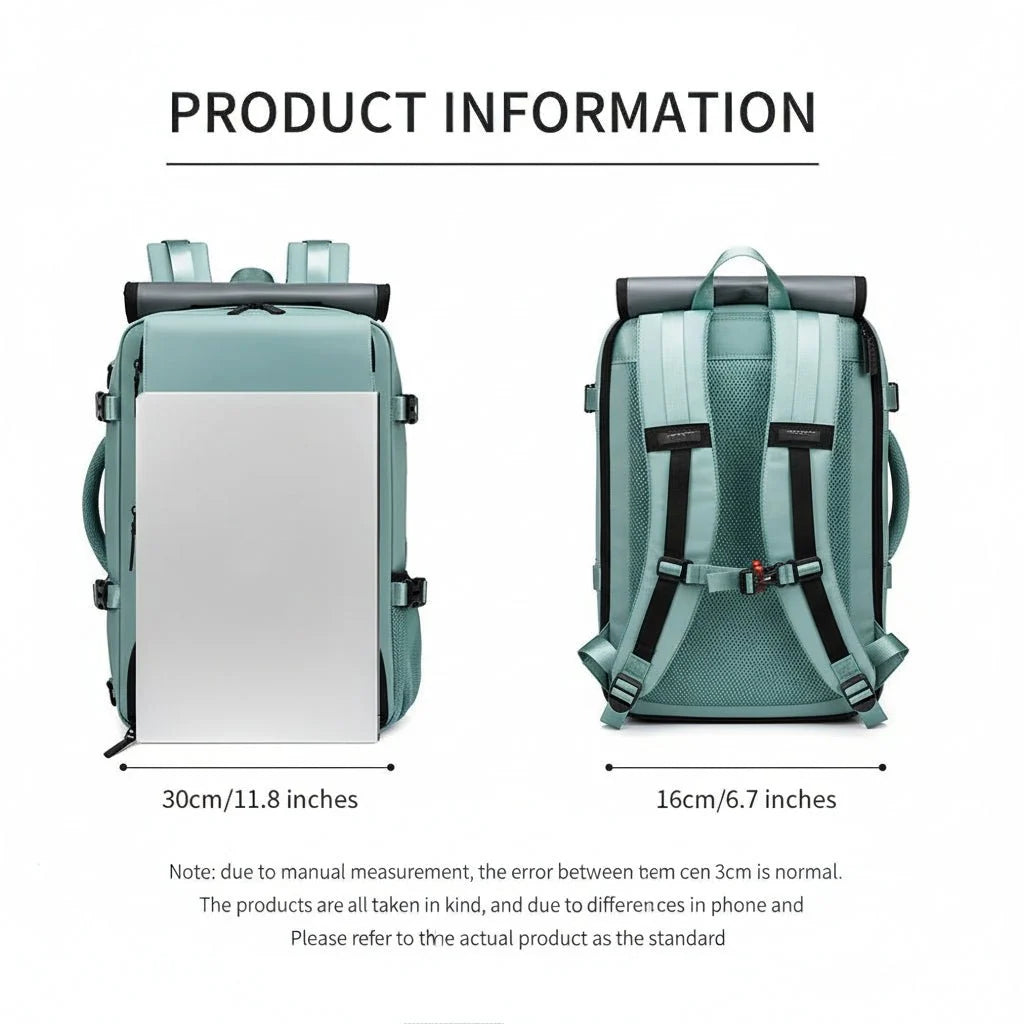 TRAVELMAX Pack - Large waterproof travel backpack with USB port
