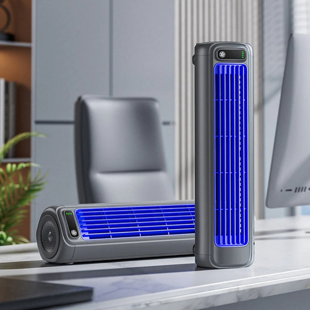 Bladeless Rechargeable Portable Cooling Fan for Home, Desk & Office
