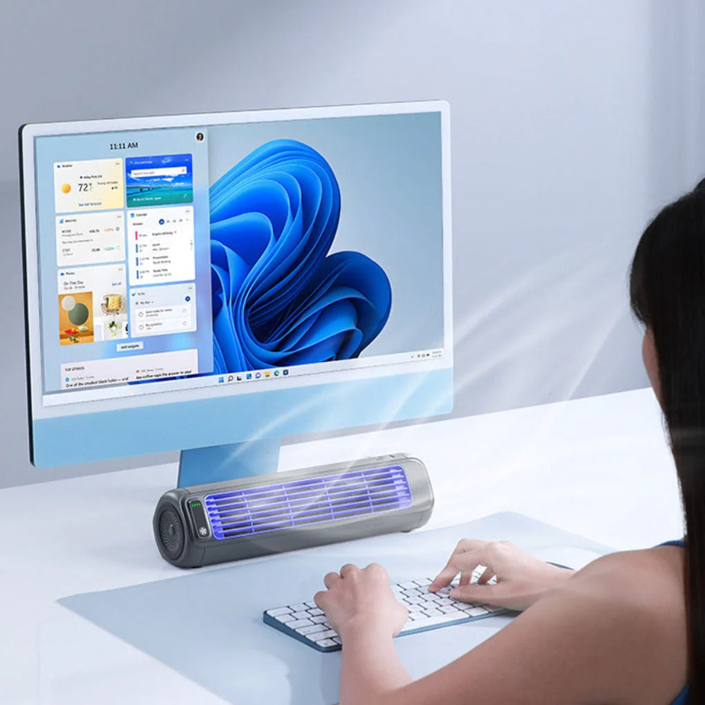 Bladeless Rechargeable Portable Cooling Fan for Home, Desk & Office
