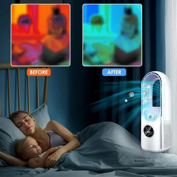 Bladeless Silent Portable Cooling Fan