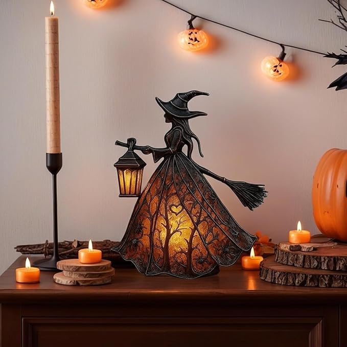 Halloween Lantaarn Met Sfeervol Licht En Decoratieve Vorm