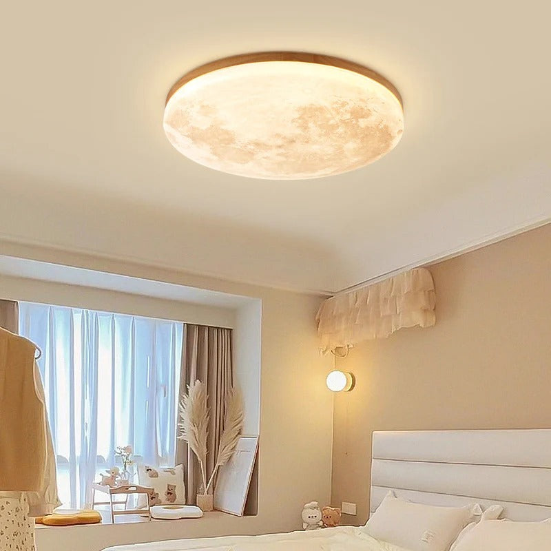 Flush Mount Ceiling Light | Round Moon, Ultra-Slim