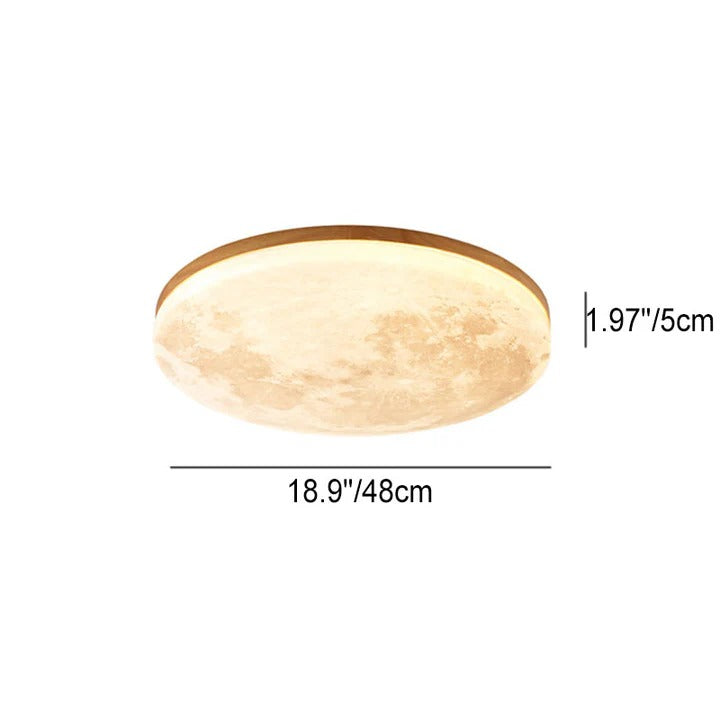 Flush Mount Ceiling Light | Round Moon, Ultra-Slim