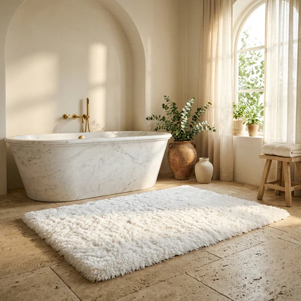 Ultra Soft Plush Microfiber Non Slip Shaggy Bath Rug for Bathroom