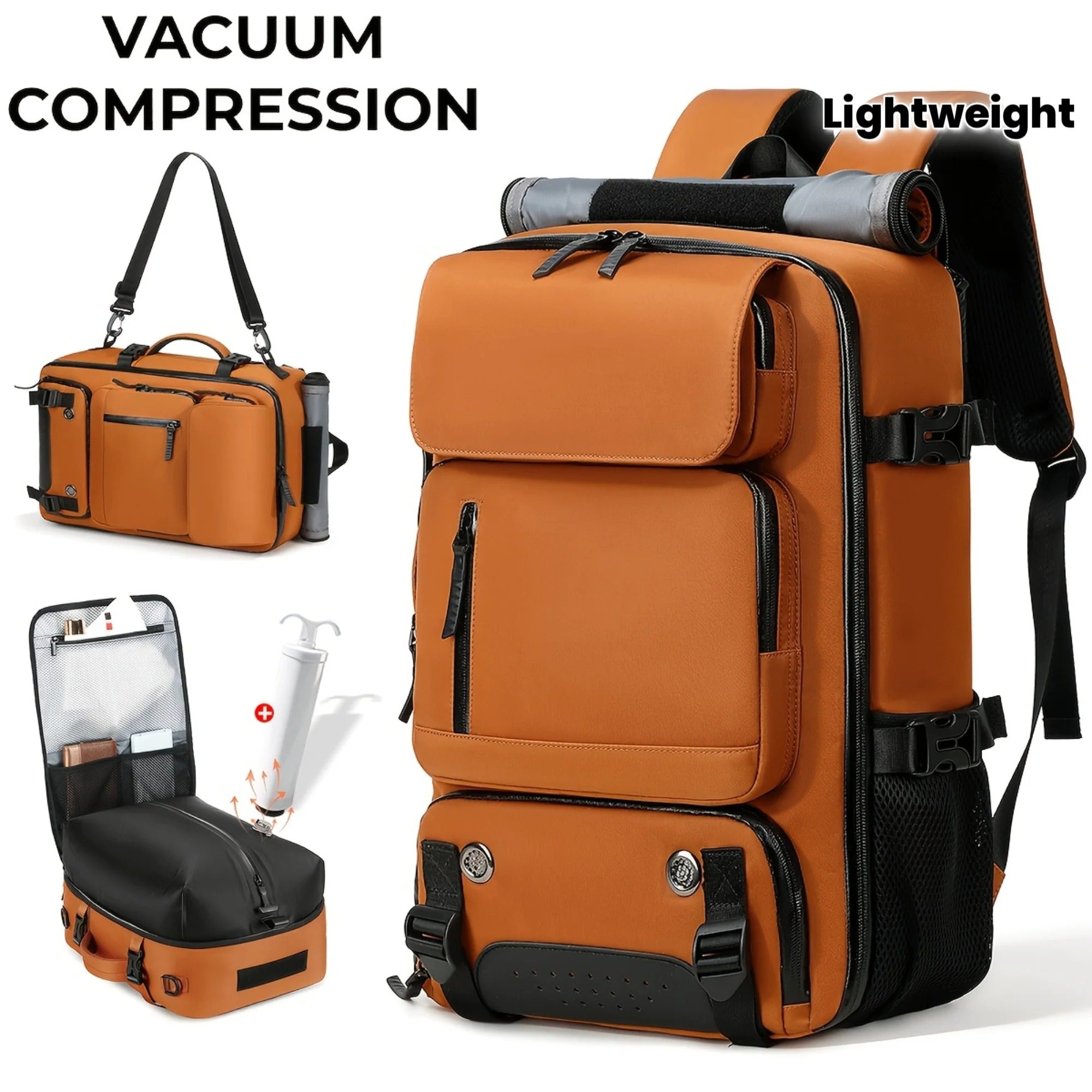 Vacuum Compression Backpack with Laptop Compartment
